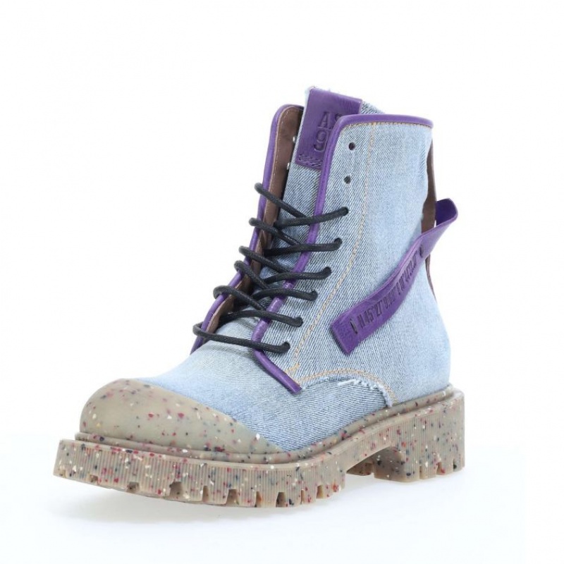 Ankle boots A.S.98 Case Damskie Niebieskie Fioletowe | PL-487136TNI