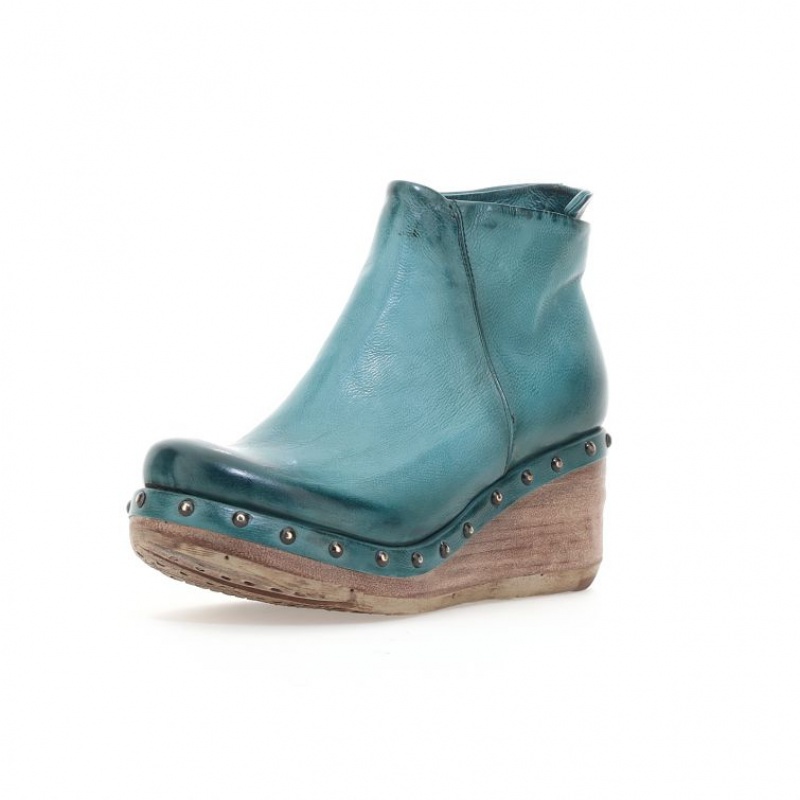 Ankle boots A.S.98 Pancras Damskie Zielone | PL-497123SDA