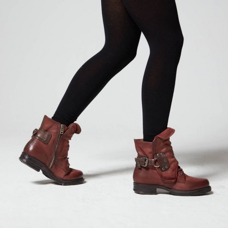Ankle boots A.S.98 Saintec 259211 Damskie Czerwone | PL-284793KHO