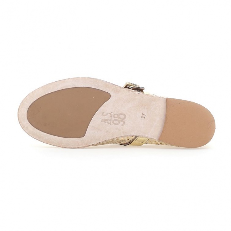 flat shoes A.S.98 Janet Damskie Złote | PL-168950BVH